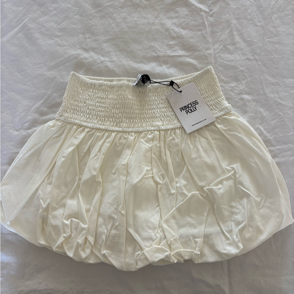 Princess Polly White Bubble Mini Skirt